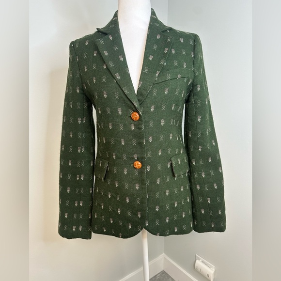 Anthropologie Jackets & Blazers - Anthropologie Madchen Wool Blend Forest Green Blazer Jacket Size Small